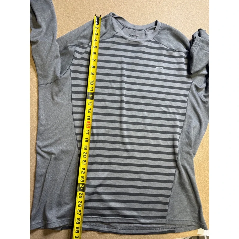 Patagonia Capilene 3 Midweight Crew Neck Striped Base Layer Mens XXL Grey 44425 - Picture 5 of 8